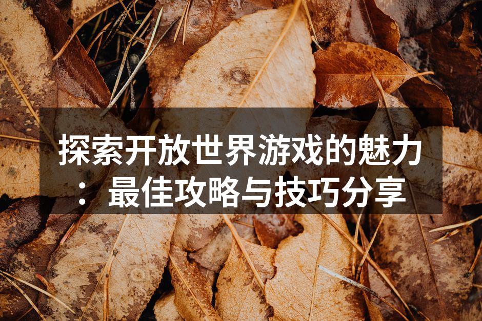 探索开放世界游戏的魅力：最佳攻略与技巧分享